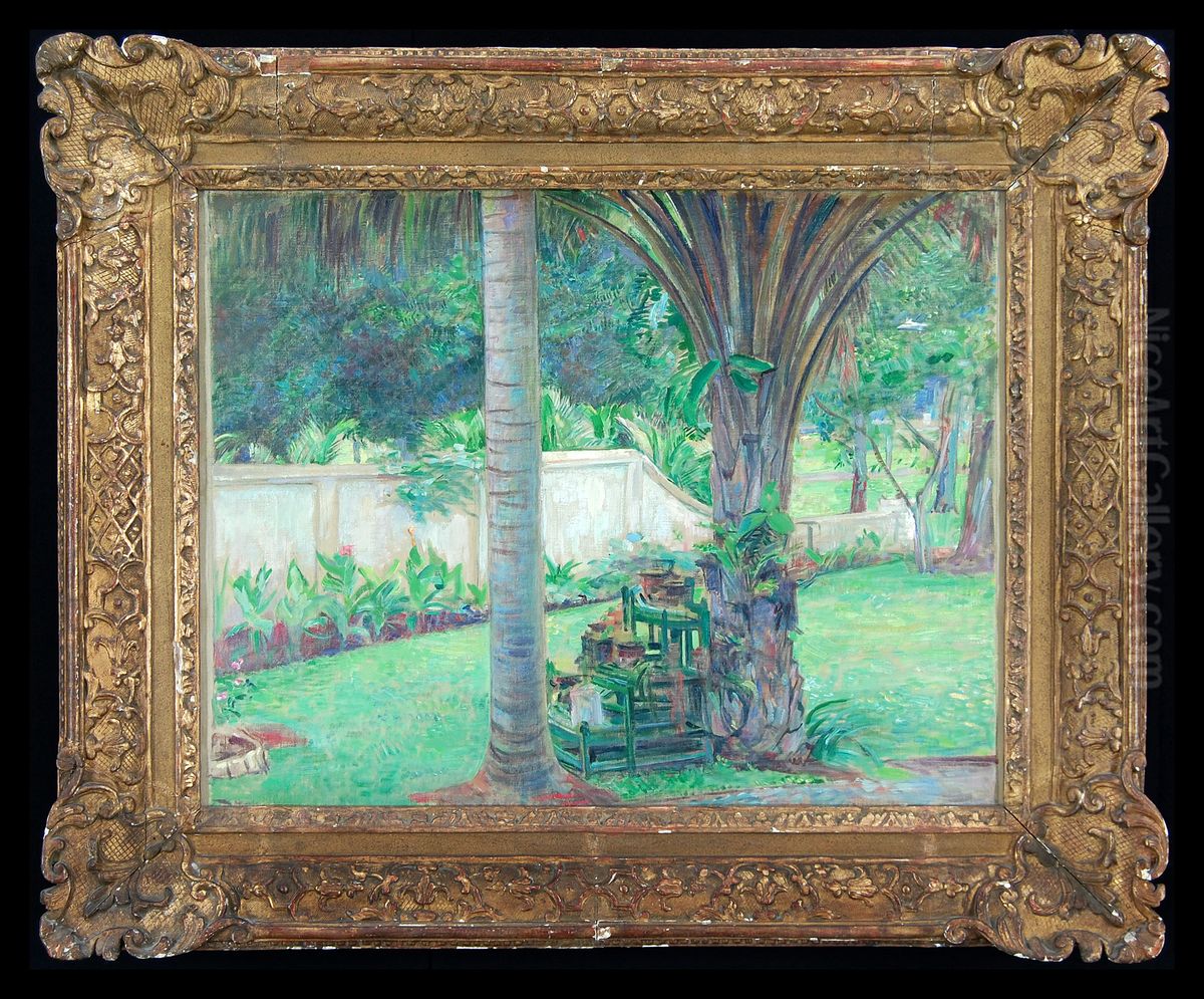 Tuin te Weltevreden, Pegangsaan Timur 15a Oil Painting by Jan Veth