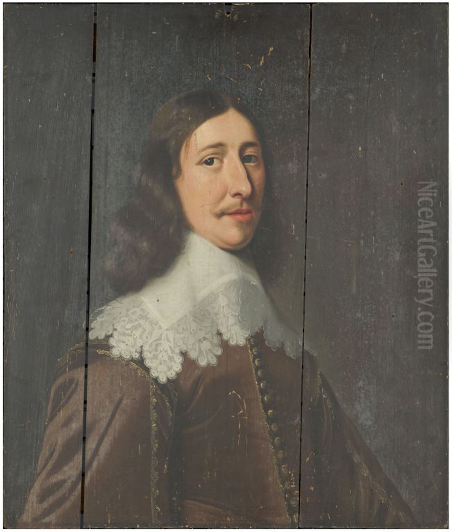 Portret van een onbekende man Oil Painting by Wybrand de Geest
