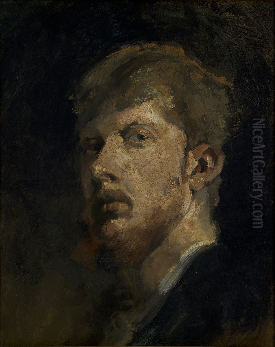 Selfportrait Oil Painting by George Hendrik Breitner