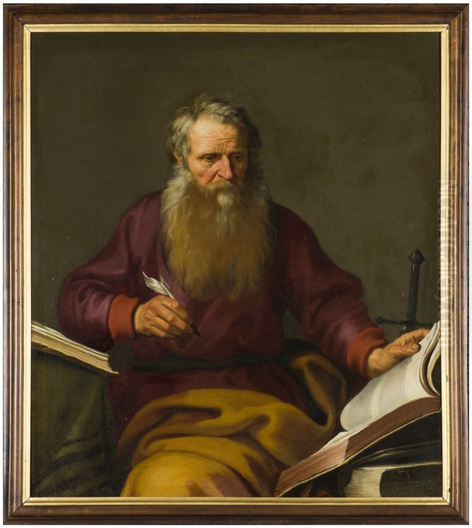 Portret van apostel Paulus Oil Painting by Lambert Jacobsz