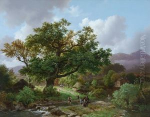 Landschap in het Schwarzwald met kreeftvissers