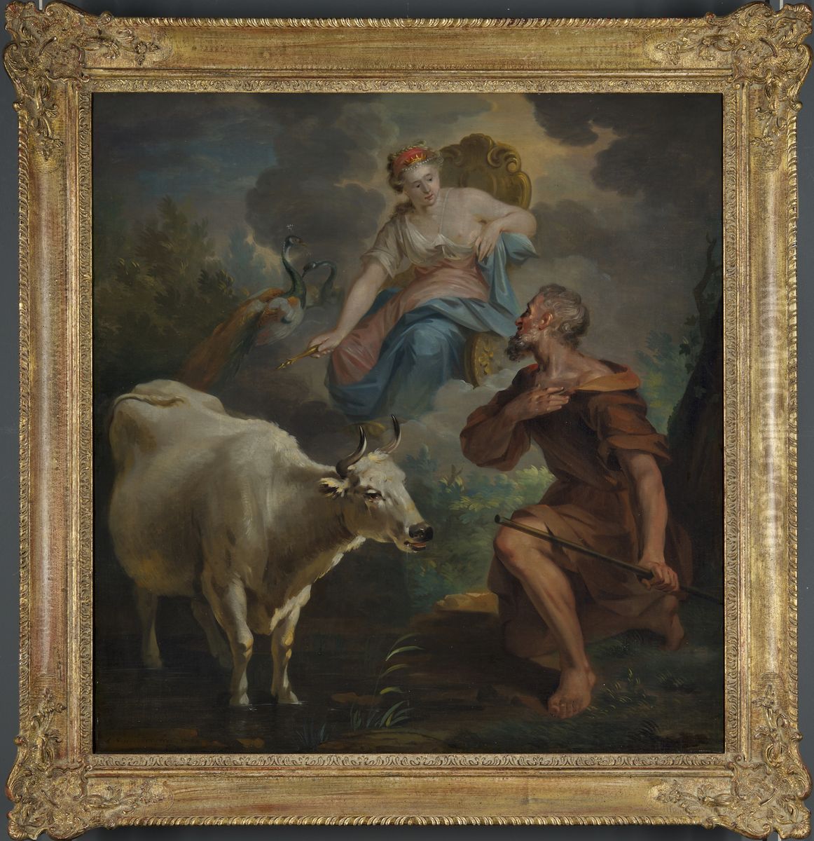 Juno stelt Argus aan als hoeder van Io Oil Painting by Aert Schouman Juno stelt Argus aan als hoeder van Io Oil Painting by Aert Schouman