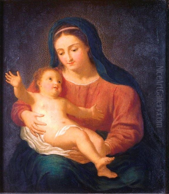 Madonna met kind Oil Painting by Gerard Wigmana