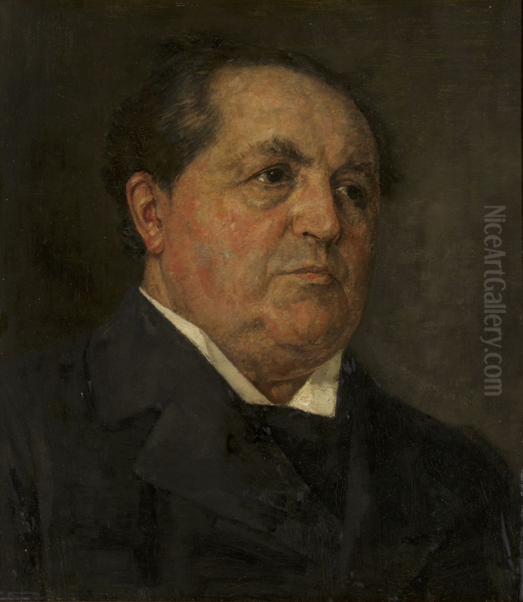 Portrait of Abraham Kuyper (1837-1920) Oil Painting by Jan Veth