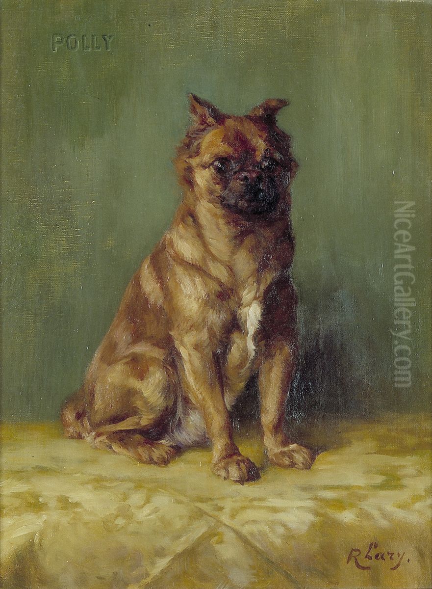Ons hondje Polly Oil Painting by Roland Larij