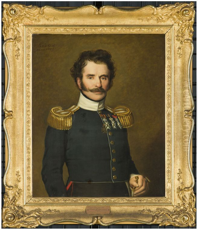 Portrait of Theodore Casimir Arensma (1785-1840), Majoor der Infanterie Oil Painting by Willem Bartel Van Der Kooi