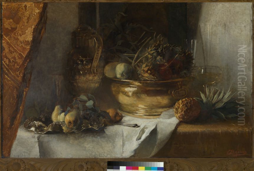 Stilleven van vruchten Oil Painting by Christoffel Bisschop