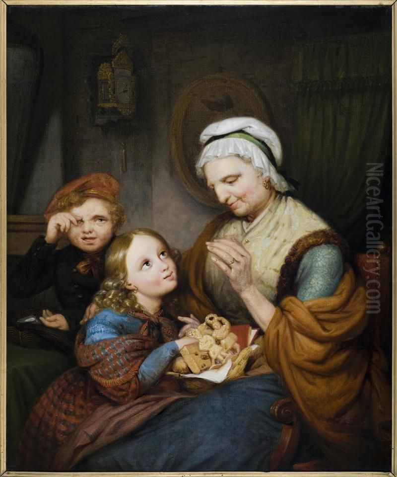 Sint Nicolaasavond Oil Painting by Otto De Boer
