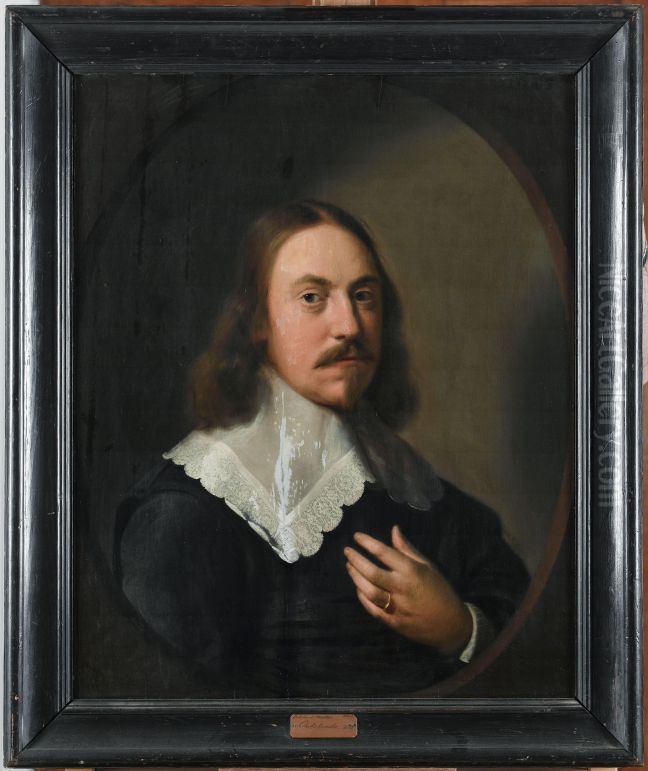 Portret van onbekende man Oil Painting by Wybrand de Geest