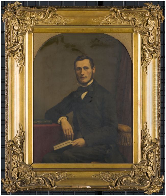 Portret van Johannes Albarda Oil Painting by Johan Heinrich Neuman