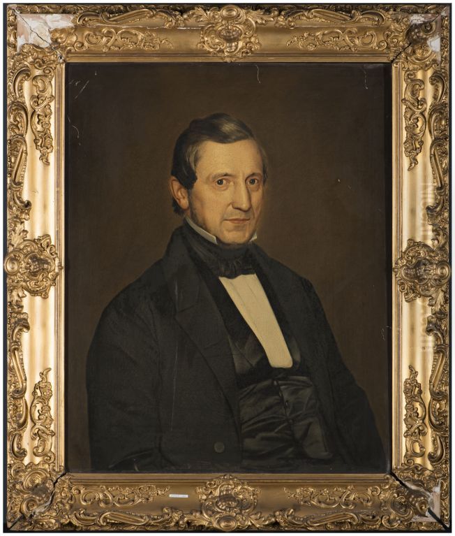 Portret van Wilco Leeuwes Oil Painting by Tjeert Eernstman