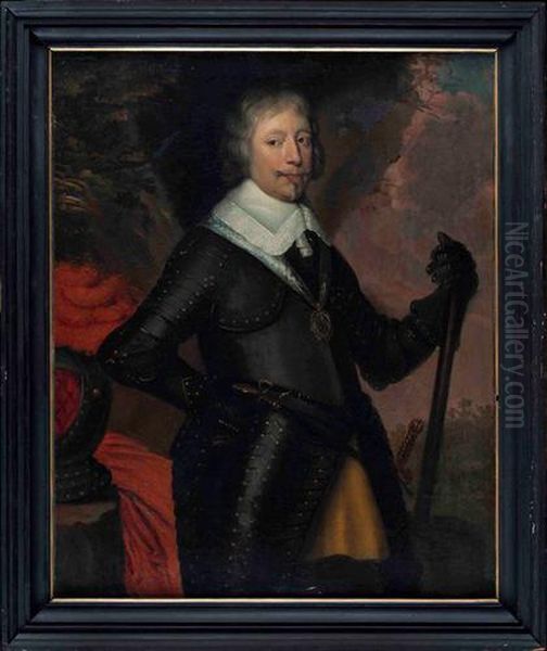 Portret van Frederik Hendrik Oil Painting by Gerard van Honthorst