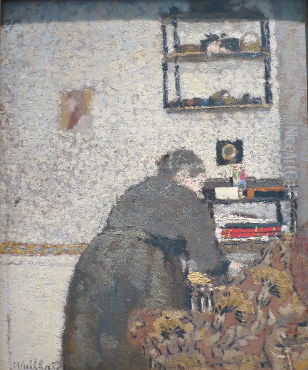 Madame Vuillard in a Drawing Room Oil Painting by Jean-Edouard Vuillard