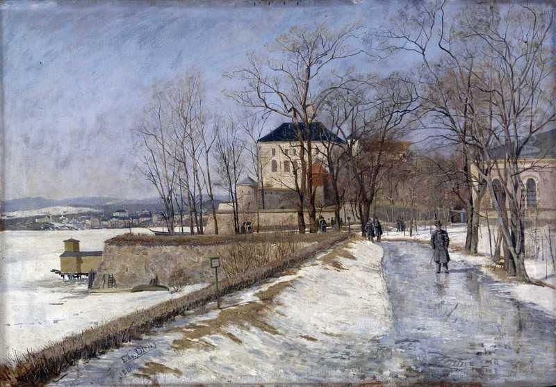 Fra Akershus Oil Painting by Karl Edvard Diriks