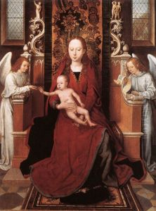 Virgin and Child Enthroned with Two Angels