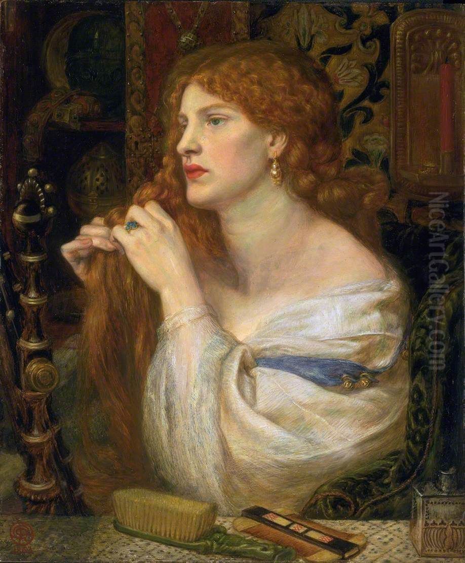 Aurelia Oil Painting by Dante Gabriel Rossetti