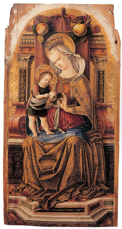 Virgin and Child Enthroned Oil Painting by Carlo Crivelli
