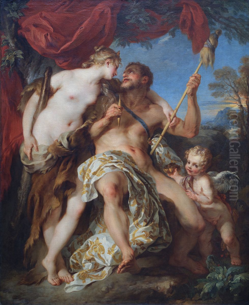 Hercule et Omphale Oil Painting by Francois Lemoyne