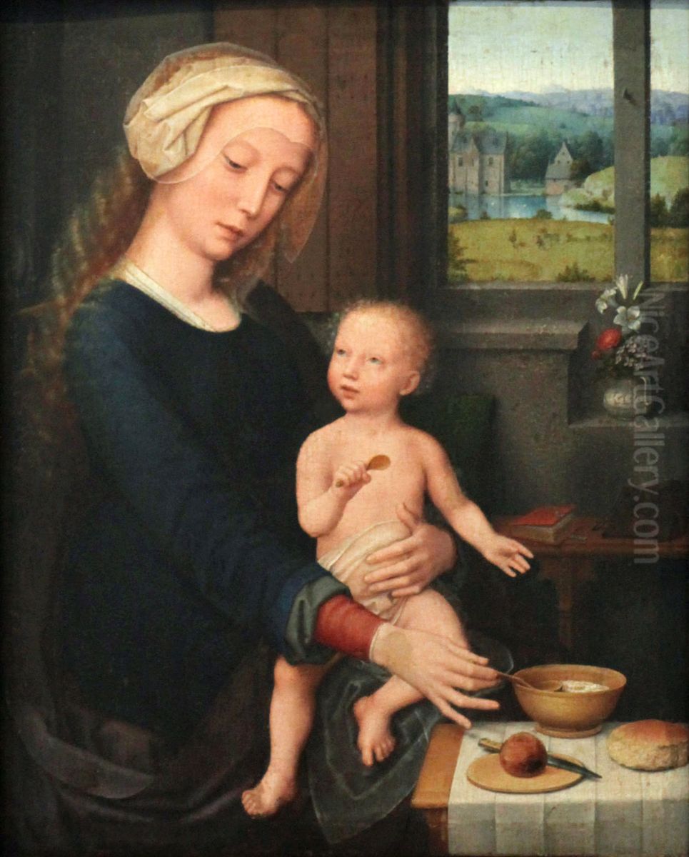 Maria met kind Oil Painting by Gerard David