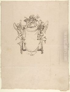 Sketches for a Wall Tomb with Skeletons
