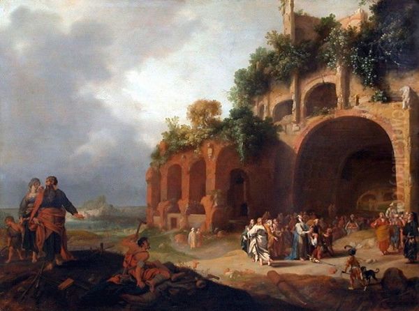 Jesus Healing a Deaf-mute Oil Painting by Bartholomeus Breenbergh