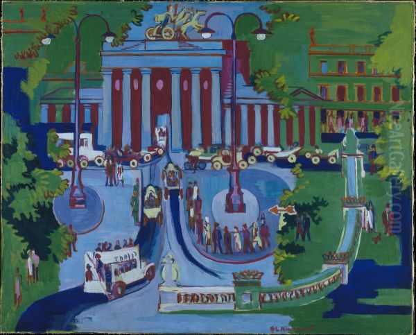 Brandenburger Tor Oil Painting by Ernst Ludwig Kirchner