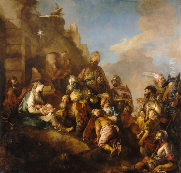 Adoration of the Magi Oil Painting by Charles de La Fosse
