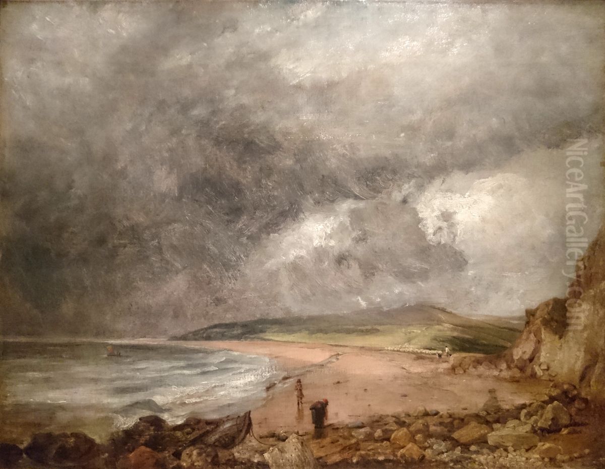 La baie de Weymouth (Dorset) a l'approche de l'orage Oil Painting by John Constable