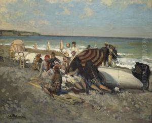 La Plage de Dieppe en aout