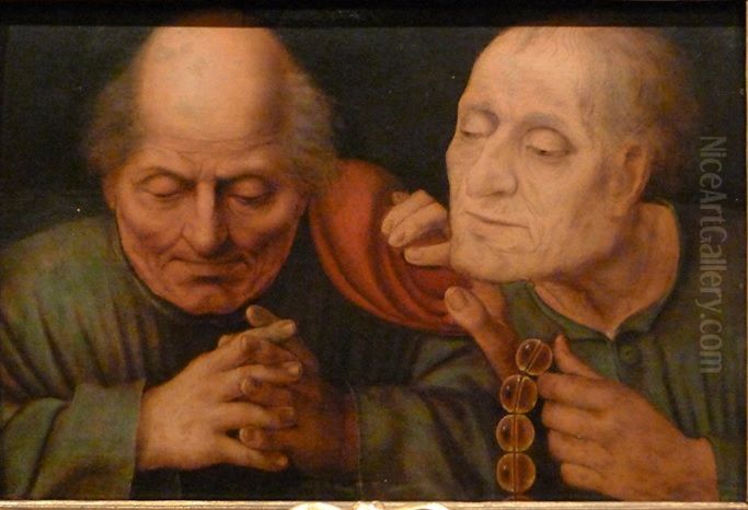 Two monks Oil Painting by Quinten Metsys