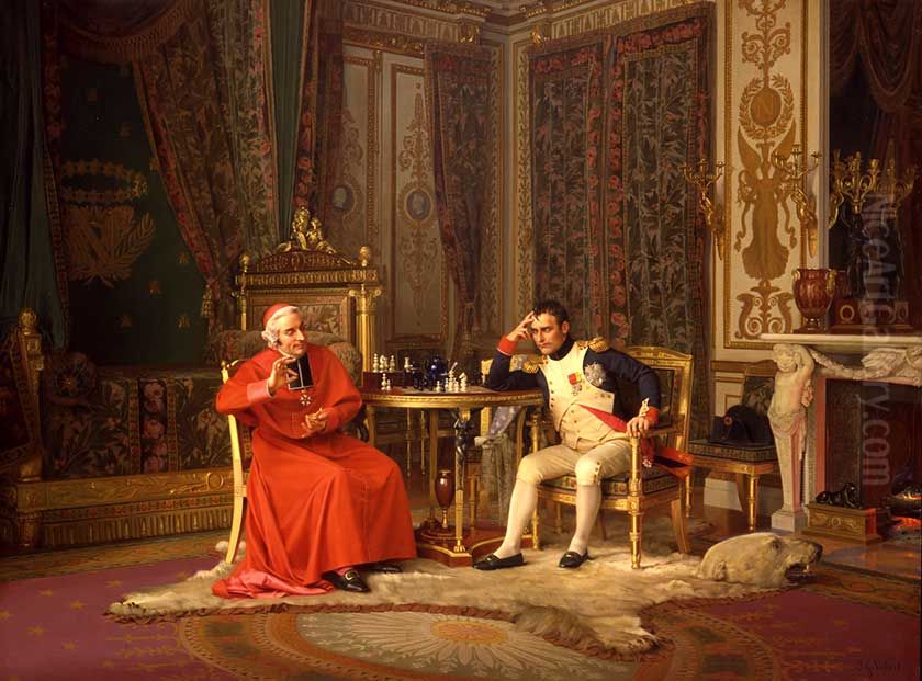 Check! Oil Painting by Jehan Georges Vibert