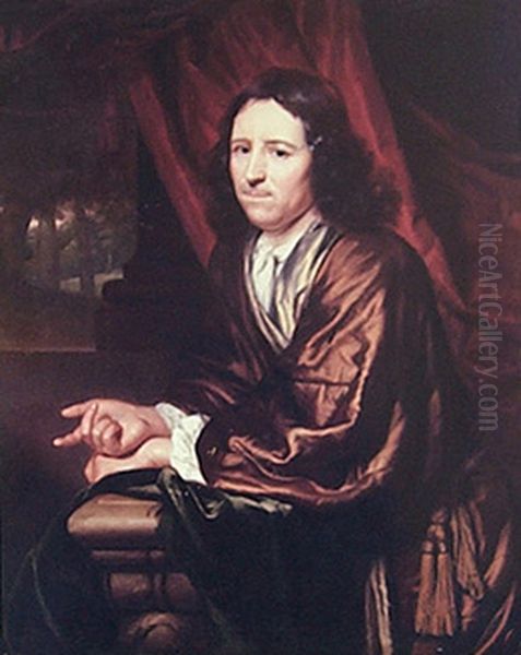 Portrait ofPieter de la Court jr.(c. 1618-1685). Oil Painting by Godfried Schalcken