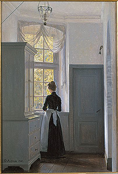 The Dream Window Oil Painting by Georg Achen