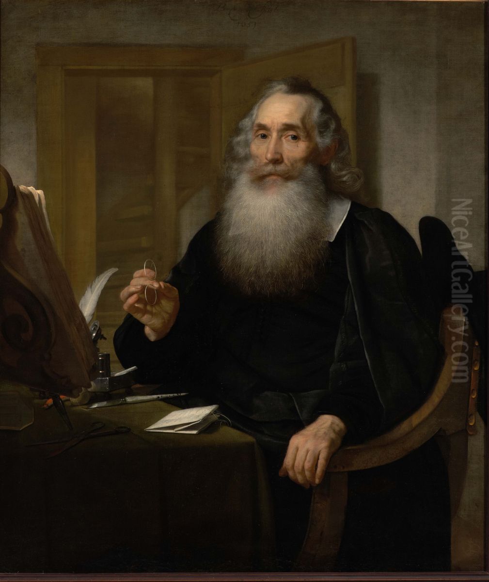 Portrait of Peter Scriverius (1576-1660) Oil Painting by Bartholomeus Van Der Helst