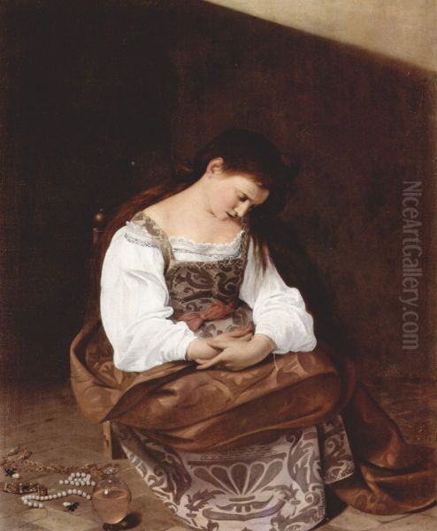 Maria Magdalena Oil Painting by Caravaggio