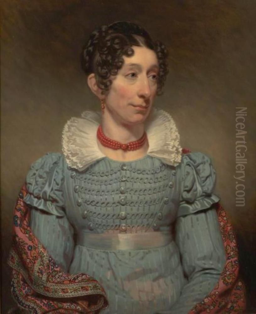 Portrait of Alida Gerbade (1778-1829) Oil Painting by Charles Howard Hodges