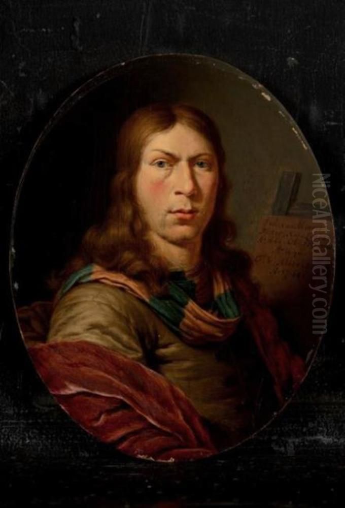 Portrait of Jan van Mieris (1660-1690) Oil Painting by Frans van the Younger Mieris