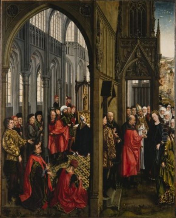 Marriage of Mary and Joseph Oil Painting by Rogier van der Weyden