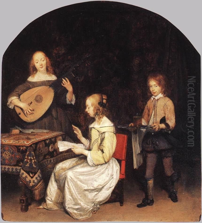The Concert Oil Painting by Gerard Ter Borch