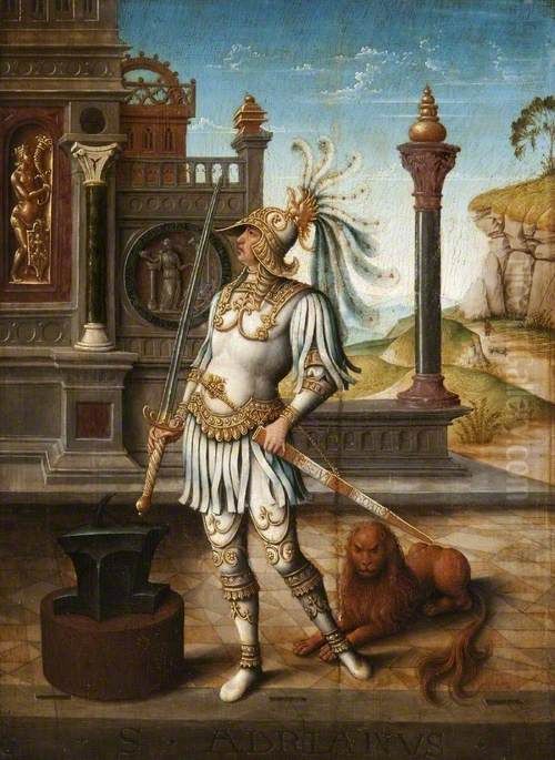 Saint Adrian Oil Painting by Master of the Beighem Altarpiece