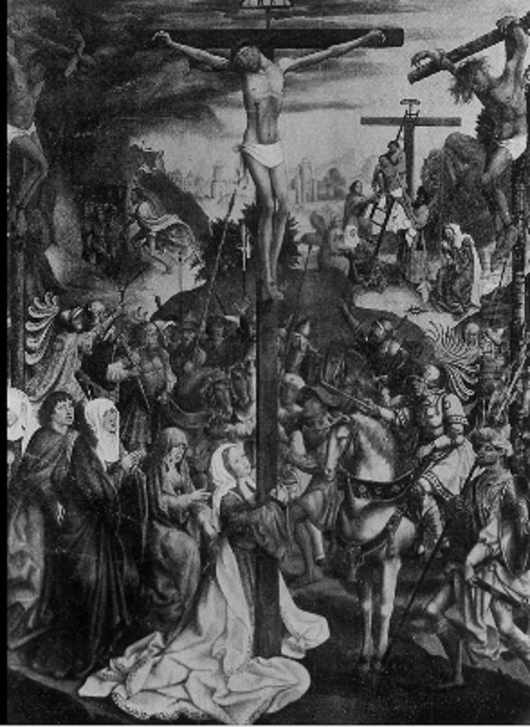 Golgotha Oil Painting by Master of the Beighem Altarpiece