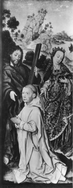 Saint Andrew and Saint Catherine with Donor Oil Painting by Aelbrecht Bouts