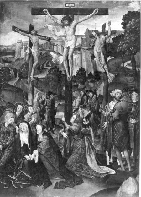 Crucifixion Oil Painting by Cornelis Engebrechtsz.