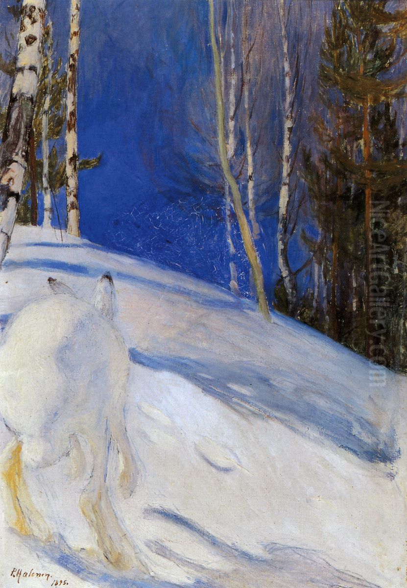 Talvipaiva Oil Painting by Pekka Halonen