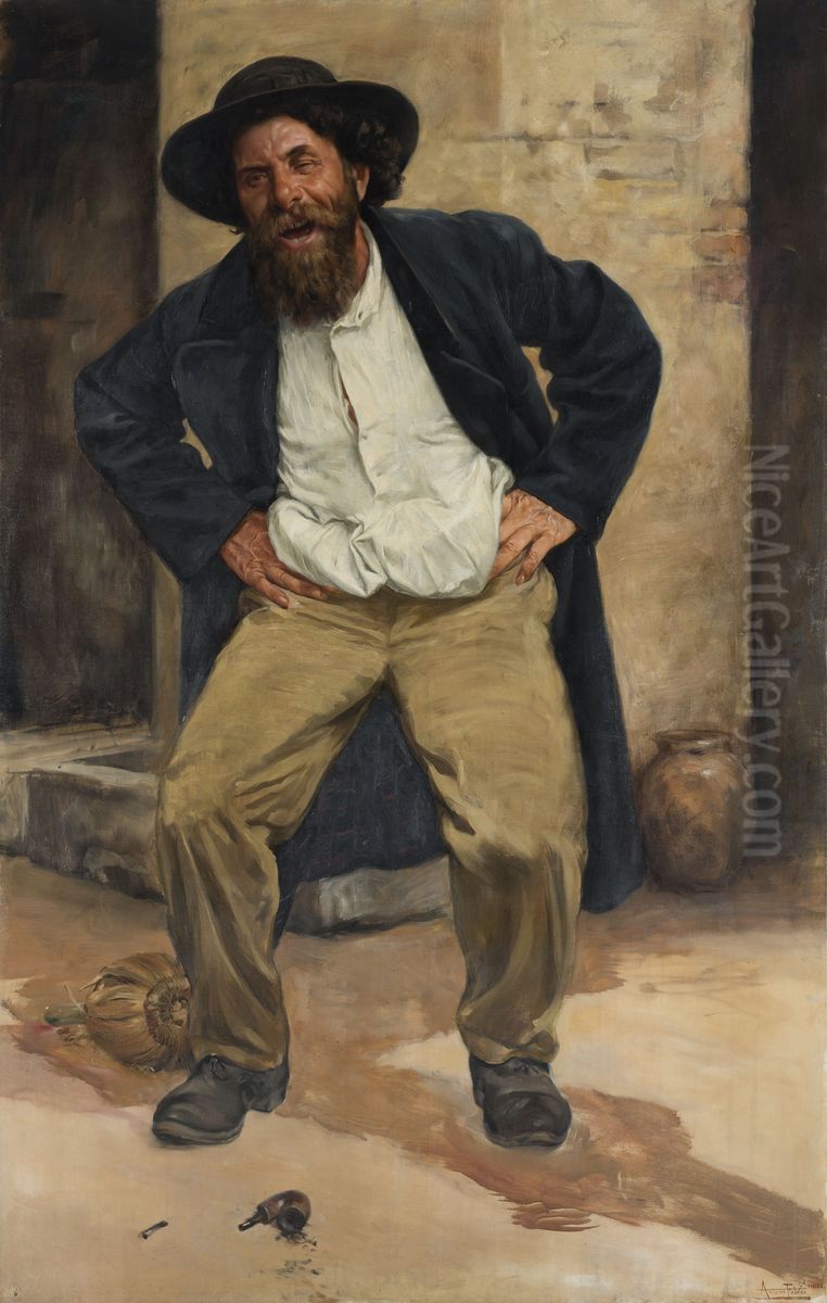Borratxo alegre Oil Painting by Antonio Fabres
