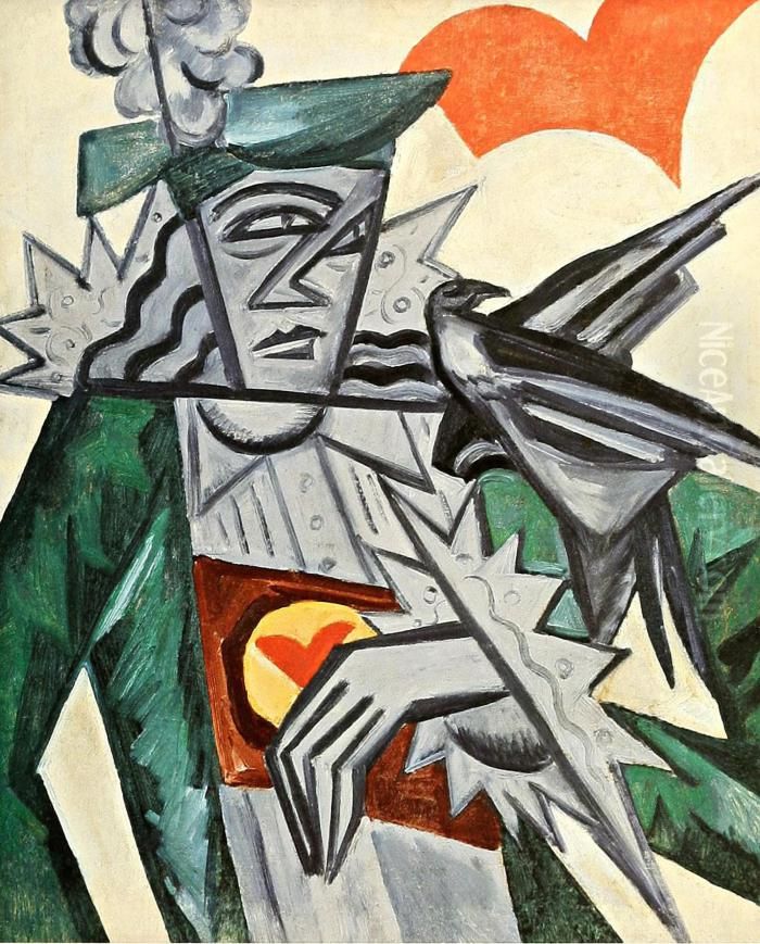 Jack of Hearts Oil Painting by Olga Rozanova