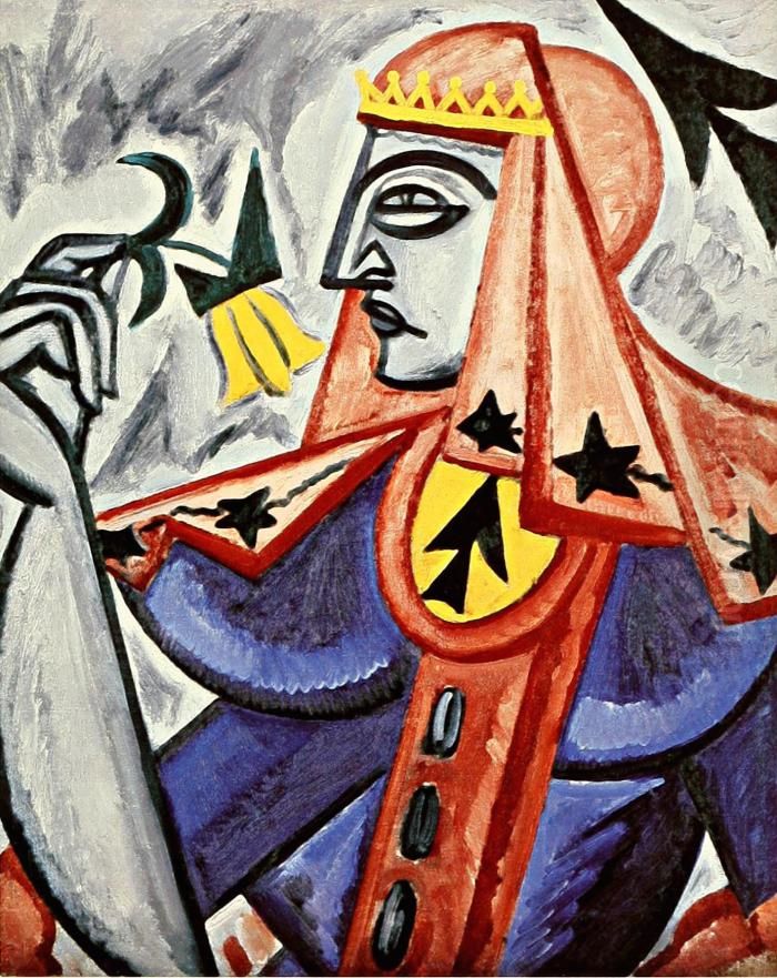 Queen of Spades Oil Painting by Olga Rozanova