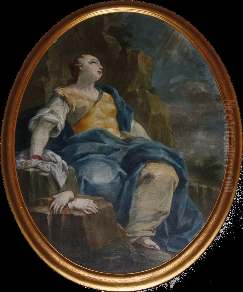 Sant'Eurosia Oil Painting by Biagio Bellotti
