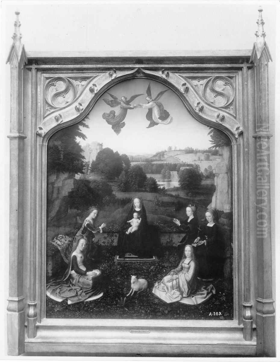 Virgin and Child with Saints Oil Painting by Adriaen Isenbrandt