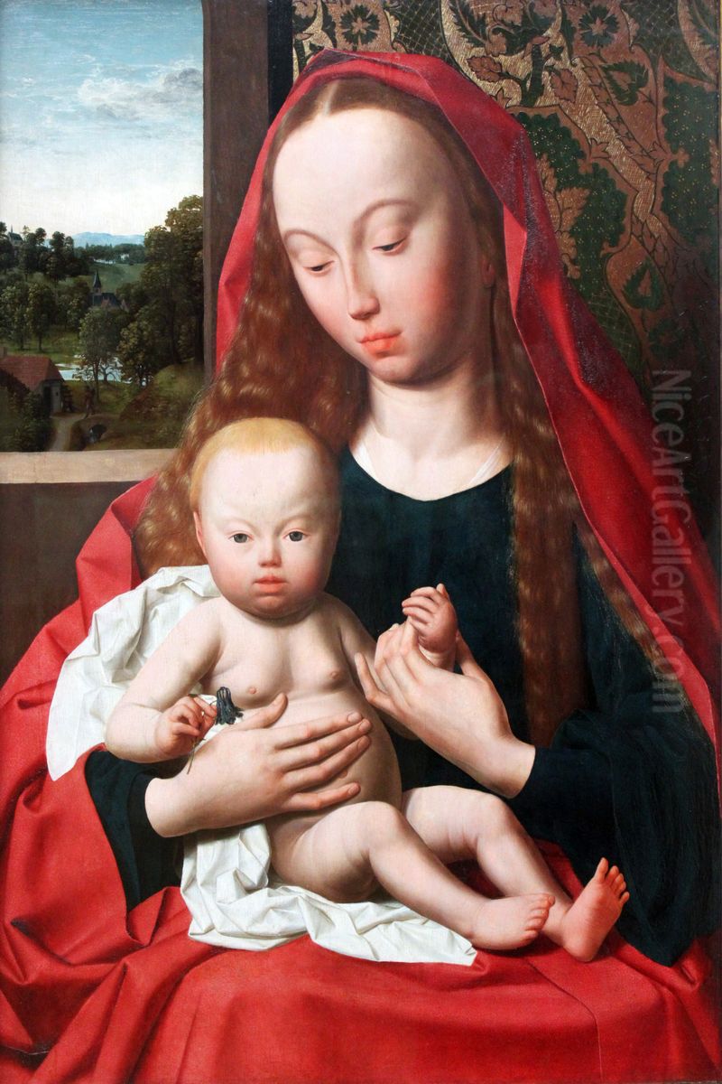 Maria mit dem Kind Oil Painting by Geertgen tot Sint Jans